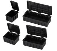 DBEIXIWEI RC Crawler Decoration Storage Box Set 1/10 Scale, Plastic Garage Accessories with Openable Design for RC Car Diorama Scene Upgrade