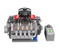 DBEIXIWEI V8 Engine Motor Engineering Model Unassembled Building Blocks Education Stem Toy for Adults & Kids