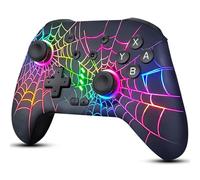 DBEPANK Switch Controller, Wireless Pro Controller Compatible with Nitendo Switch/Switch Lite/Switch OLED, Switch Controller Pro, Rechargeable Switch Remote Gamepad with 6-Axis Gyro,10 RGB Light