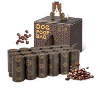 DBFAIRY Dog Poop Bags Coffee Scented, 18 Rolls 270 Count Compostable Dog Waste Bags Strong Thick, Leak Proof and Portable Poo Bags Refill Rolls for Dogs and Cats