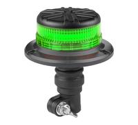 DBG Slimline Series Green LED Beacon for Plant Machinery Seatbelt Warning Strobe EMC R10 Approved 12V/24V Car Van Truck Tractor Digger Construction (Flexi DIN Pole Mount)