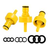 Dbgogo Carbonator Cap, 3 Pack Plastic Carbonation Cap for Soda Bottle 5/16” Barb Ball Lock Cap Co2 Bottle Cap Pressure Force Carbonation PET Bottle 2 Liter Bottle Carbonation Caps with Extra 9 O-Rings