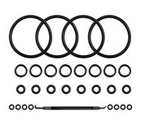 Dbgogo Homebrew Gasket Set, 28 PCS Cornelius Corny Brewing Beer Keg Carbonation Lid Ball Lock Keg Post Poppet Dip Tube O-Ring Sealing Washers Replacement Kit with O- Ring Removal Tool
