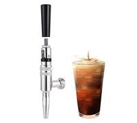 Dbgogo Nitro Tap Stout Faucet, All Stainless Steel Nitrogen Draft Beer Tower Cold Brew Nitro Kegerator Draught Keg Tap with Homebrew Standard Beer Faucet Handle