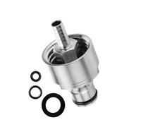 Dbgogo Stainless Steel Carbonation Cap, 1 Pack 5/16” Barb Ball Lock Counter Pressure Bottle Filling Cap Forced Carbonation PET Bottle Filling CO2 Coupling Cap for Soda Beer with Extra 6 O-Rings
