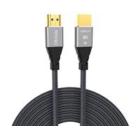Dbilida Fibre Optic Cable HDMI 2.1 10 M, 8K HDMI 2.1 Cable, 8K 4K Fibre HDMI Cable Support 48Gbps, 4K / 8K 60Hz, 4K 120Hz, Dynamic HDR, eARC, Compatible with PS5, Xbox Series X