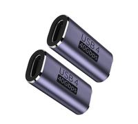 Dbilida USB C Female to Female Adapter 2Pack, 40Gbps USB4 Adapter Support 100W, 8k@60Hz, 5K@60Hz, 4K@120Hz Compatible with Thunderbolt 4/3, MacBook Pro 2021, MacBook Air 2022 and More Type C Devices