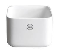 DBKD Cube plant low flower pot Ø13 cm Matte white