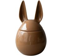 DBKD - Eating Rabbit Jar With Lid 11.5 cm, Shiny Nougat - Shiny Nougat