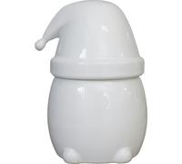 DBKD Eating Santa jar with lid large shiny white