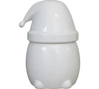DBKD - Eating Santa Christmas Decoration Small, Shiny White - Shiny White