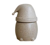 DBKD Eating Santa jar with lid large Beige