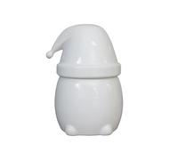 DBKD Eating Santa jar with lid large shiny white