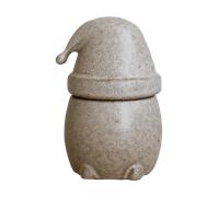 DBKD Eating Santa jar with lid small Beige
