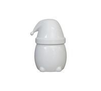 DBKD Eating Santa jar with lid small shiny white
