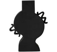 DBKD - Flat Vase Large, Black - Black