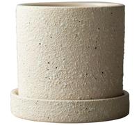 DBKD - Grow structure Pot With Saucer 10 cm, Creme - Creme