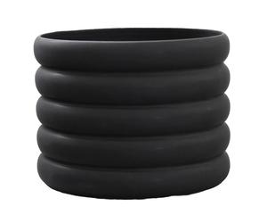 DBKD Mud flower pot black Large, Ø 20 cm