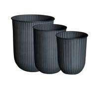 DBKD Out stripe flower pot 3-pack Black