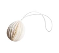 DBKD Ovoid paper Easter decoration small 4 cm White