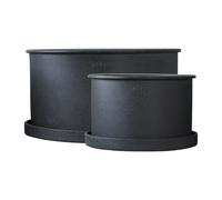 DBKD Plant bowl flower pot 2-pack Black