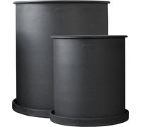 DBKD Plant pot flower pot large 2-pack Black
