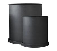 DBKD Plant pot flower pot large 2-pack Black
