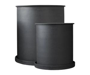 DBKD Plant pot flower pot large 2-pack Black