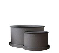 DBKD Plant pot with Saucer 2-pack Brown