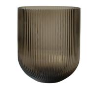 DBKD Simple Stripe glass vase brown Large