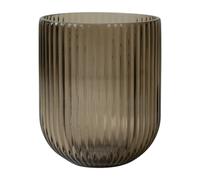 DBKD Simple Stripe glass vase brown Small