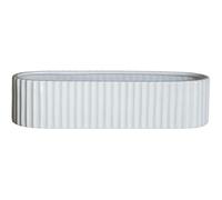 DBKD - Stripe Advent Candle Holder 30 cm, Shiny White - Shiny White