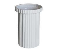 DBKD Stripe flower pot large h22 cm Ø12 cm Shiny white