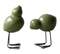 DBKD - Swedish Bird Decoration 2-pack, Shiny Green - Green