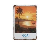 DBKGHIEDHG Metal Sign,Goa India Poster,Vintage Tin Sign Home Kitchen Bar Cafe Club Cave Wall Decor(20x30cm 8x12 inch-A51