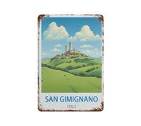 DBKGHIEDHG Metal Sign,San Gimignano,Vintage Tin Sign Home Kitchen Bar Cafe Club Cave Wall Decor(20x30cm 8x12 inch-B31