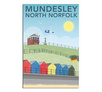 DBKGHIEDHG Metal Tin Sign Mundesley North Norfolk Tin Sign Vintage Rustic Decor Cave Coffee Shop Bar Bedroom Home Wall Decor Nostalgic Tin Sign 30x43CM