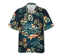 DBKGHIEDHG Motorcycle Racing Men's Hawaiian Shirt - Sport Bike Button Down Summer Hawaiian Shirts for Men