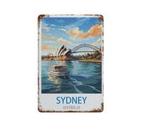 DBKGHIEDHG Sydney Australia Poster,Funny Toilet Poster Sign, Vintage Metal Tin Sign, Bathroom Poster, Bathroom Decor, Home Wall Decor Art Tin Sign Plaque(20x30cm 8x12 inch-C72