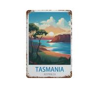 DBKGHIEDHG Tasmania Australia Vintage Travel Poster,Tin Signs,Funny Vintage Metal Sign Plaqu Poster Wall Art Kitchen Garden Bathroom Decor(20x30cm 8x12 inch-F15