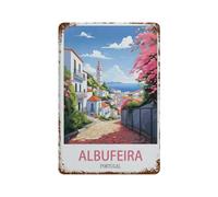DBKGHIEDHG Tin Sign,Albufeira, Home Pub Outdoor Funny Retro Vintage Garden Bar Wall Plaque Man Cave Memorabilia(30x40cm 12x16 inch-H10