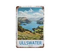 DBKGHIEDHG Ullswater Vintage Travel Poster England,Tin Signs,Funny Vintage Metal Sign Plaqu Poster Wall Art Kitchen Garden Bathroom Decor(20x30cm 8x12 inch-I95