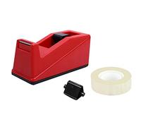 DBKMPZ Classic Desktop Tape Dispenser,1 in Core,Non-Skid Base - with 1 Premium Rolls Invisible Clear Tape, Perfect for Office, Home, School (Red)