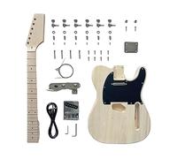 DBL DIY Electric Guitar Kits,TL Style Electric Guitar,6 String Right Handed with Basswood Body Maple Neck Maple Fingerboard Chrome Hardware,Build Your Own Guitar