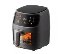DBL MAX 6 Litre Digital Air Fryer in Black - Touch Screen Family Size Air Fryer with Rapid Air Technology, Oil Free Cooking, Non-Stick Basket - Large Capacity Airfryer for Healthy Meals