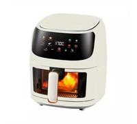 DBL MAX 6 Litre Digital Air Fryer in Creme White - Touch Screen Family Size Air Fryer with Rapid Air Technology, Oil Free Cooking, Non-Stick Basket - Large Capacity Airfryer for Healthy Meals