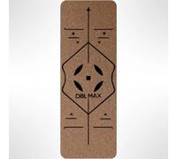 DBL MAX Yoga Mat Thick for Women & Men - Eco-Friendly Natural Rubber, Non Slip Pilates & Exercise Mat for Home Gym - Foldable Travel Yoga Mat, Cork & Rubber, Extra Grip, Large Size (Cork)