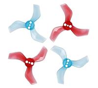 DBLCAST Parts 8Pairs 16PCS for Gemfan 1635 1.6X3.5X3 40mm 3-Blade PC Propeller 1mm .5mm for RC FPV Freestyle Tinywhoop Drones DIY Parts(8Pairs 1.5mm Red)