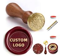 DBLXYAN Custom Wax Seal Stamp Personalized Wax Seals with Wooden Handle, Create Your Own Design Logo for Wedding Invitations, Envelopes, Gift Wrapping & Crafts (30mm-60mm)