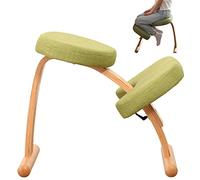 DBMGB Ergonomic Kneeling Chair for Office, Wood Kneeling Stool with Adjustable Kneeling Pad, Posture Correction Chair for Prevention of Spine Spondylosis and Myopia